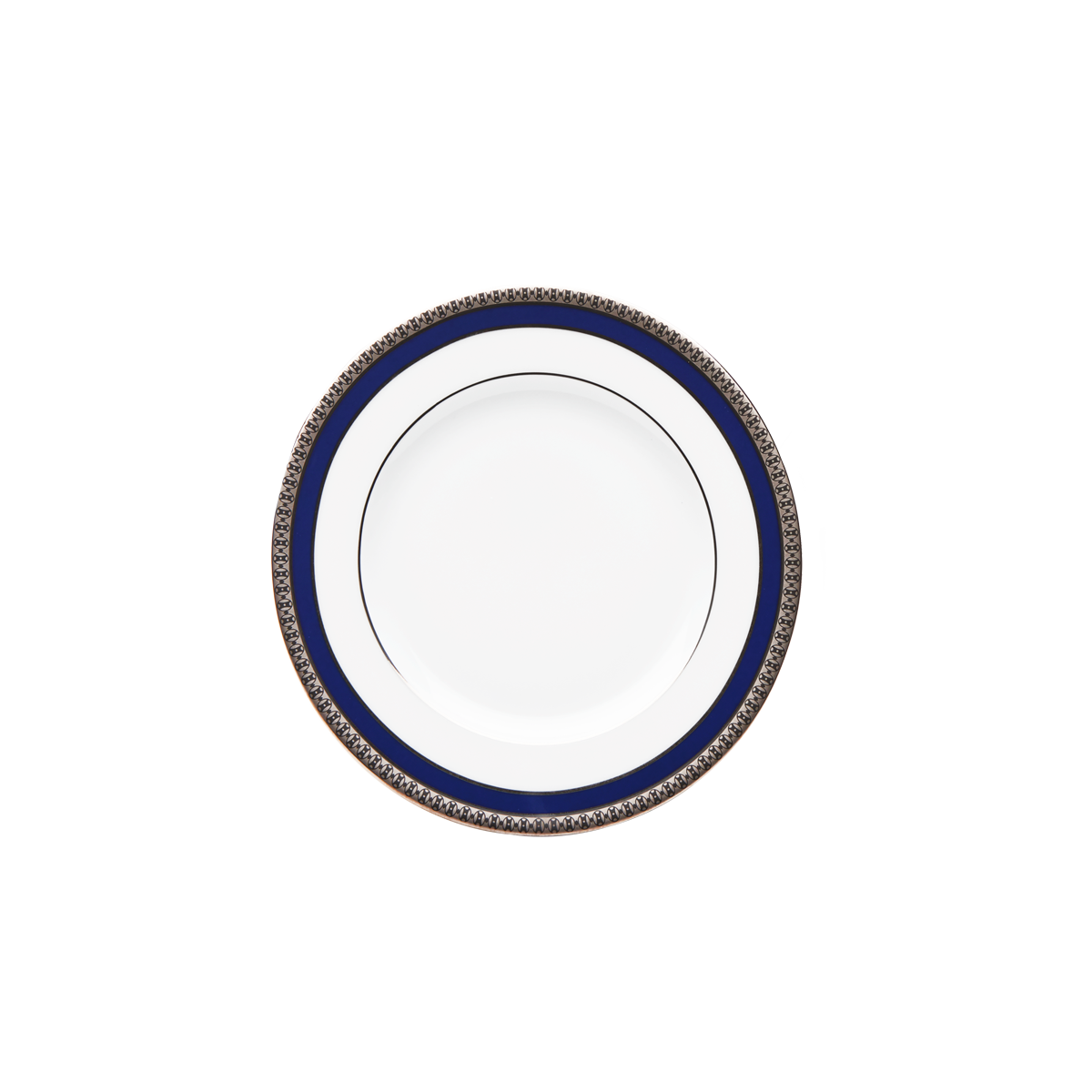 Set of 2 Bread and Butter Plates Symphonie blue platinum