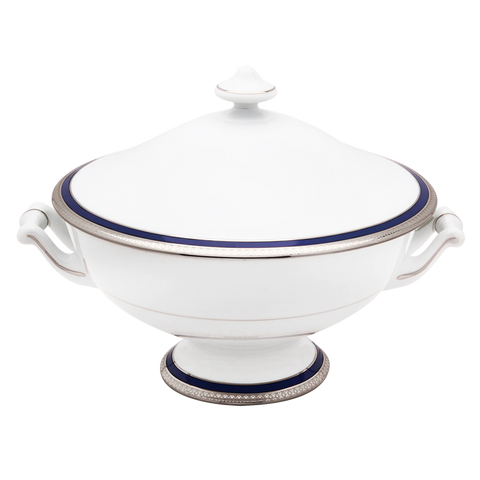 Set of 1 Soup Tureen Symphonie blue platinum