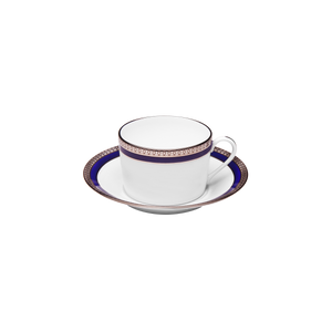 Set of 2 Teacups and Saucers Symphonie blue platinum