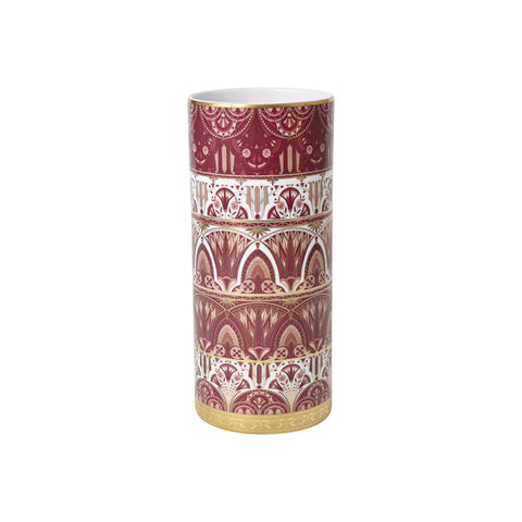 Rêves du Nil pourpre gold cylindrical vase