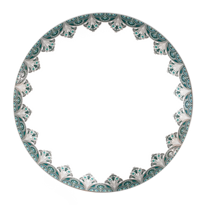 Set of 2 Large Dinner Plates With Frieze Rêves Du Nil platinum