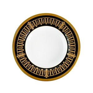 Set of 2 Rim Soup Plates Saint Honoré black gold