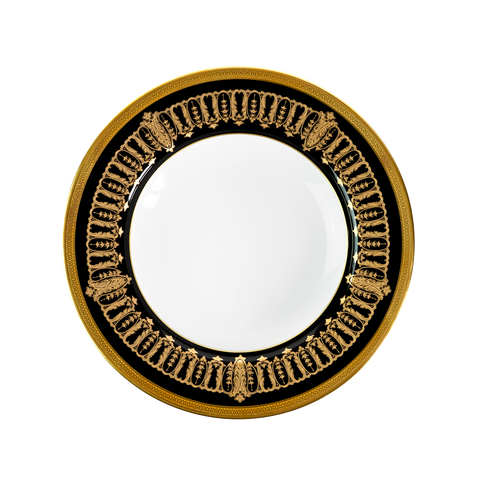 Set of 2 Rim Soup Plates Saint Honoré black gold