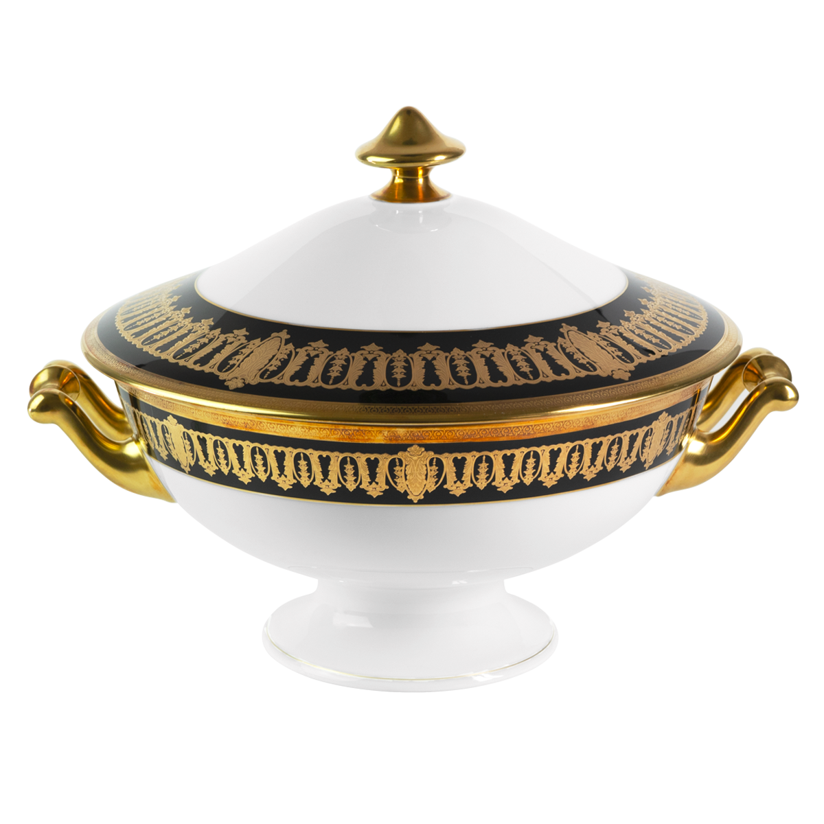 Set of 1 Soup Tureen Saint Honoré black gold