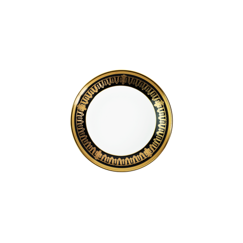 Set of 2 Rimless Soup Plates Saint Honoré black gold