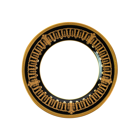 Set of 2 Dessert Plates Saint Honoré black gold