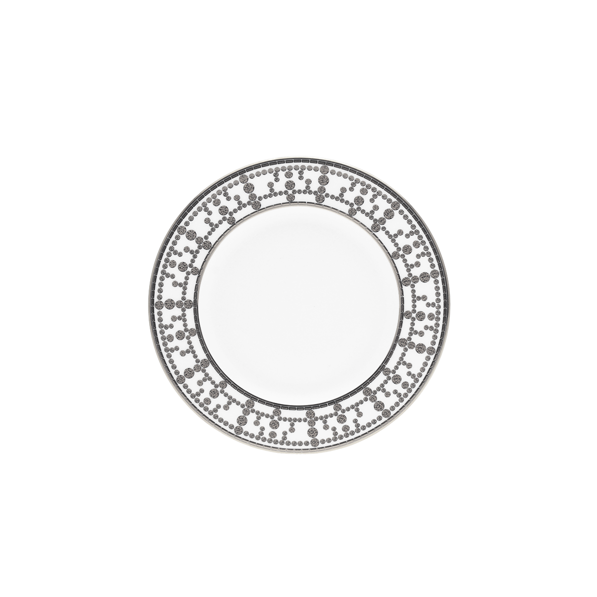 Set of 2 Bread and Butter Plates Tiara white platinum