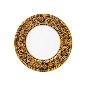 Set of 2 Dessert Plates Matignon black gold
