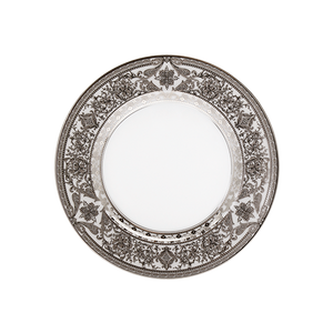 Set of 2 Bread and Butter Plates Matignon white platinum