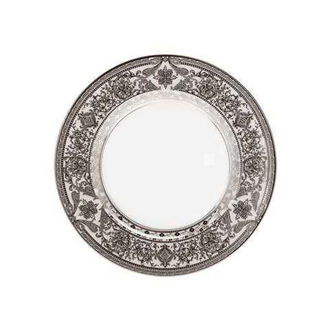Set of 2 Bread and Butter Plates Matignon white platinum