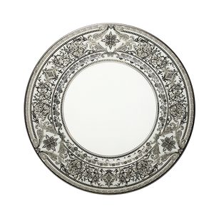 Set of 2 Dessert Plates Matignon white platinum