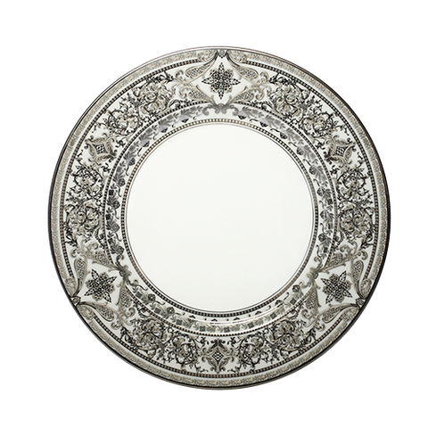 Set of 2 Large Dinner Plates Matignon white gold