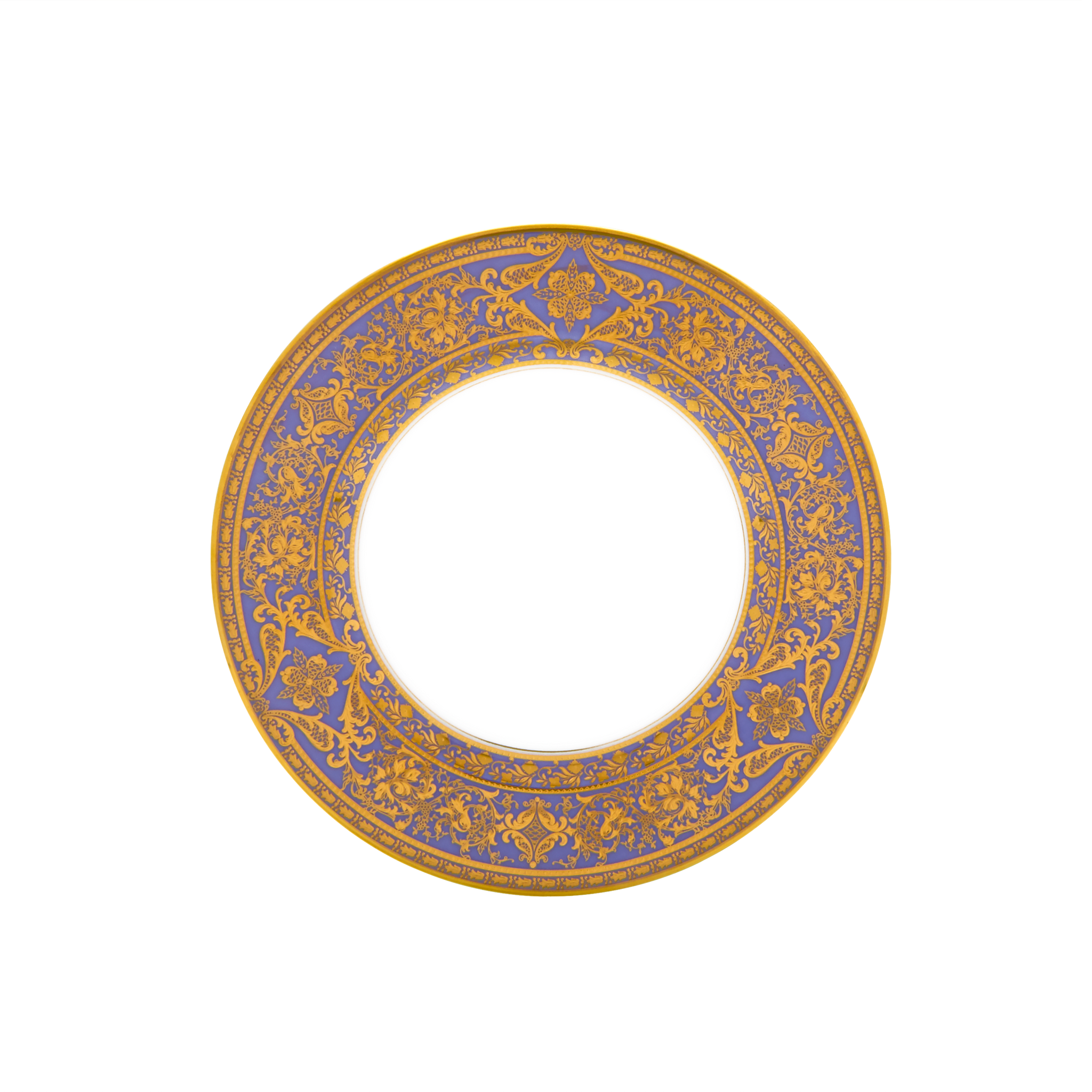 Set of 2 Bread and Butter Plates Matignon lavander gold