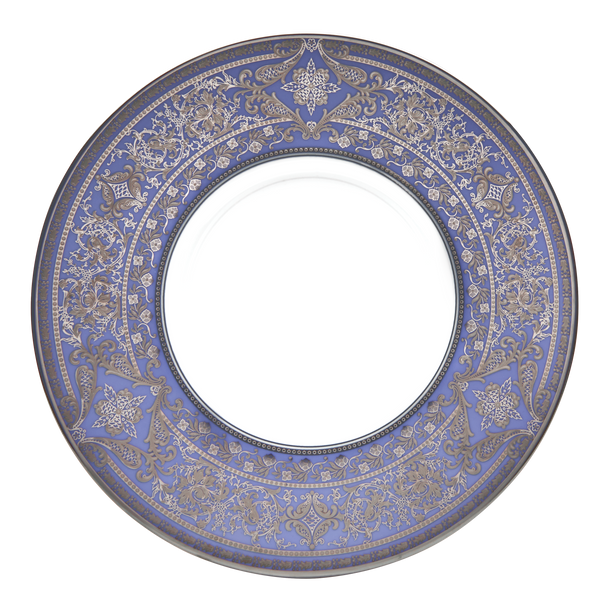Set of 2 Large Dinner Plates Matignon lavander platinum