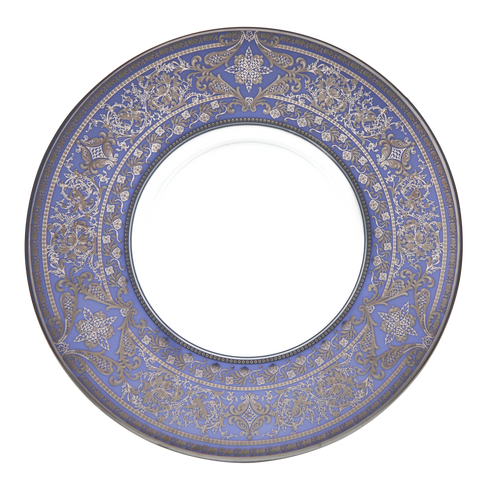 Set of 2 Large Dinner Plates Matignon lavander platinum