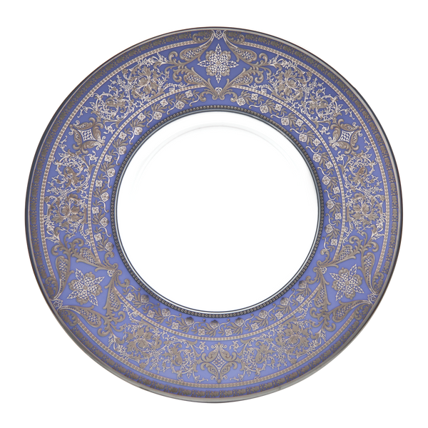Set of 2 Large Dinner Plates Matignon lavander platinum