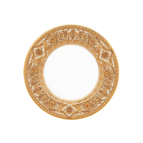 Set of 2 Bread and Butter Plates Matignon black gold