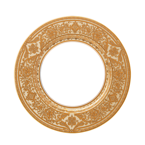 Set of 2 Large Dinner Plates Matignon lavander gold