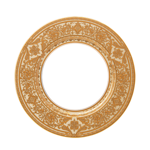 Set of 2 Large Dinner Plates Matignon white gold