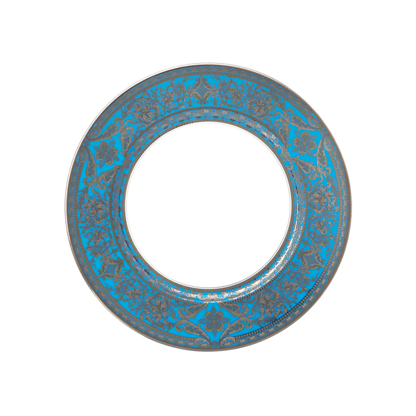 Set of 2 Dessert Plates Matignon pool blue platinum