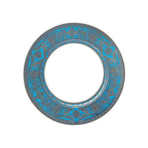 Set of 2 Dessert Plates Matignon pool blue platinum
