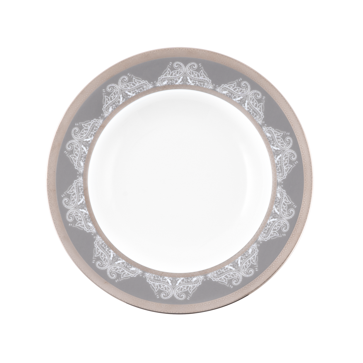 Set of 2 Rim Soup Plates Romane gray