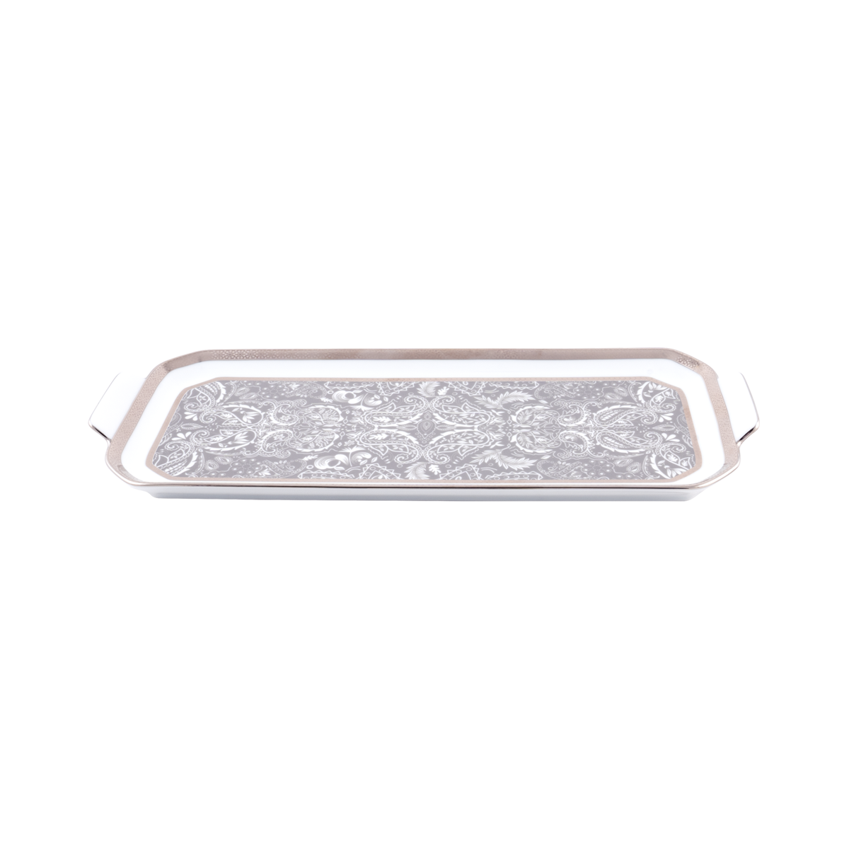 Set of 1 Oblong Cake Platter Romane gray
