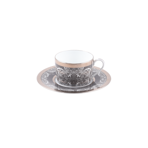 Set of 4 Teacups and Saucers Romane gray