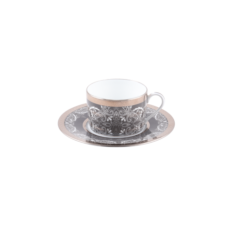 Romane gray teacup and saucer