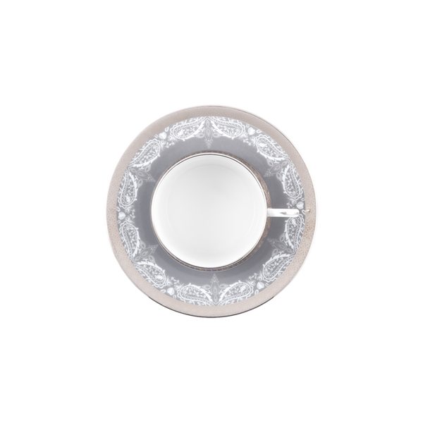 Set of 4 Teacups and Saucers Romane gray