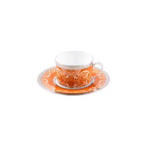 Set of 2 Teacups and Saucers - Romane Orange