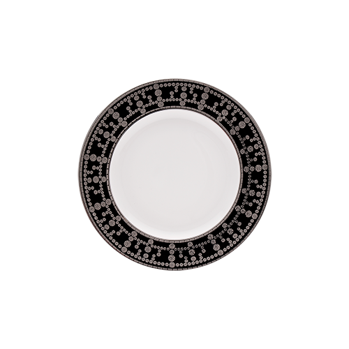 Set of 2 Bread and Butter Plates Tiara black platinum