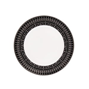 Set of 2 Dessert Plates Tiara black platinum