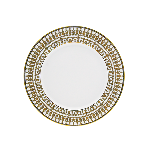 Set of 2 Dessert Plates Tiara white gold
