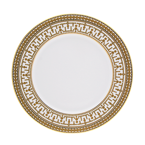 Set of 2 Large Dinner Plates Tiara white gold