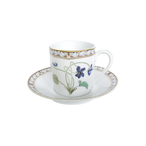 Set of 2 Coffee Cups and Saucers Impératrice Eugénie