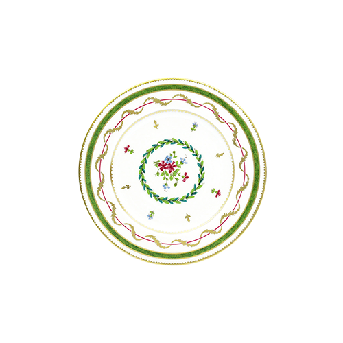 Set of 2 Bread and Butter Plates Vieux Paris Vert