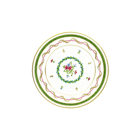 Set of 2 Bread and Butter Plates Vieux Paris Vert