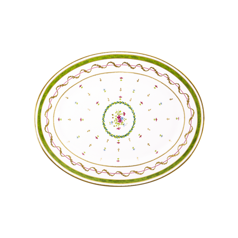 Vieux Paris vert oval platter