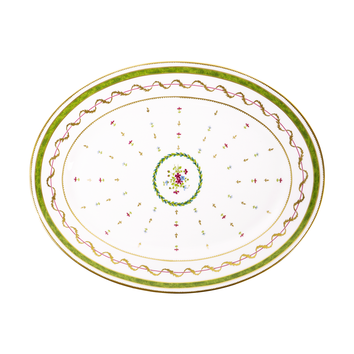 Vieux Paris vert oval platter