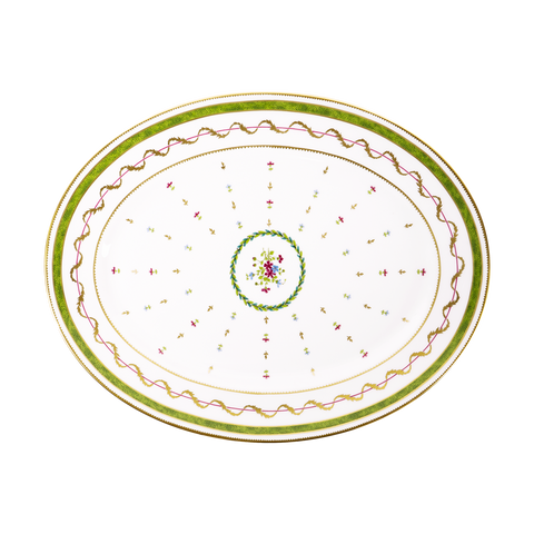Vieux Paris vert oval platter