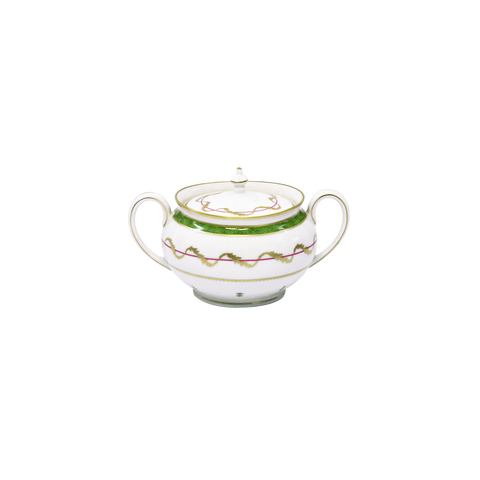 Vieux Paris vert sugar bowl