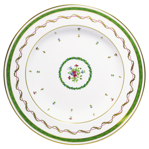 Vieux Paris vert deep round dish