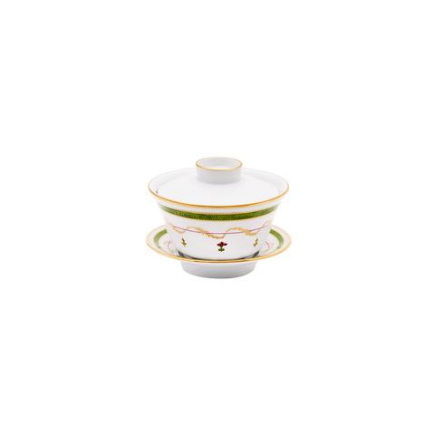 Vieux Paris vert chinese teacup and saucer