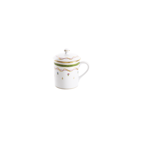 Vieux Paris vert mug with lid
