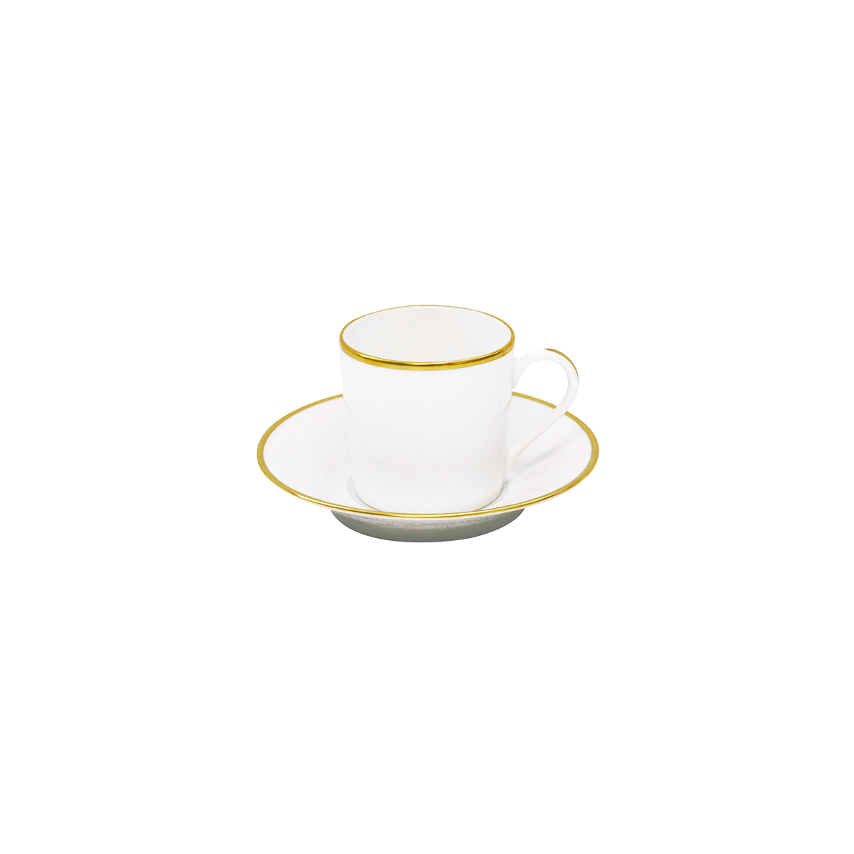 Set of 2 Coffee Cups and Saucers Orsay gold