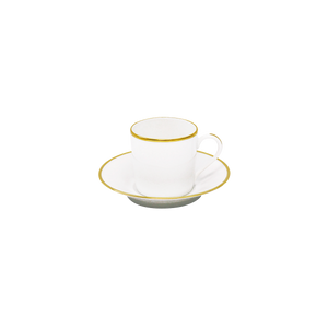 Set of 2 Coffee Cups and Saucers Orsay gold