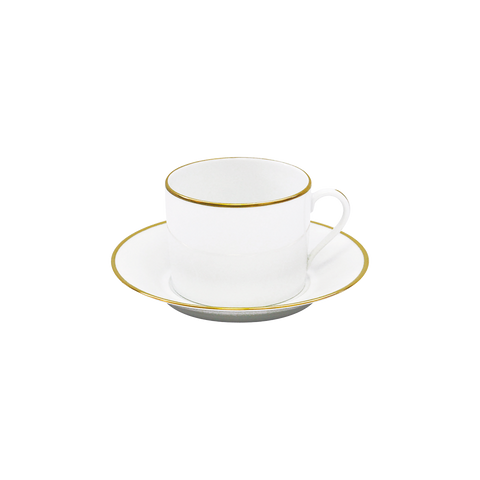 Set of 2 Cappuccino Cups and Saucers Orsay gold