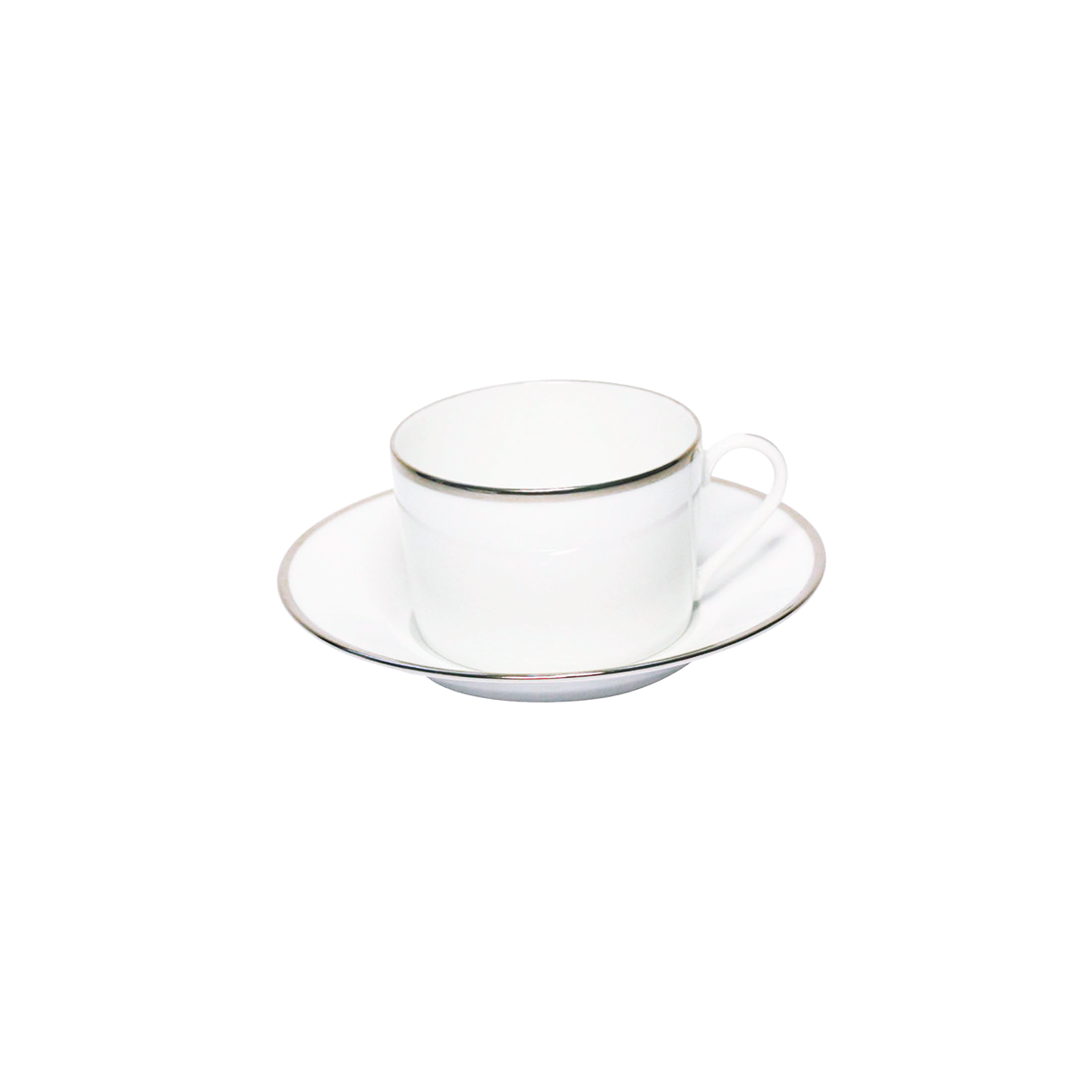 Set of 2 Teacups and Saucers Orsay platinum