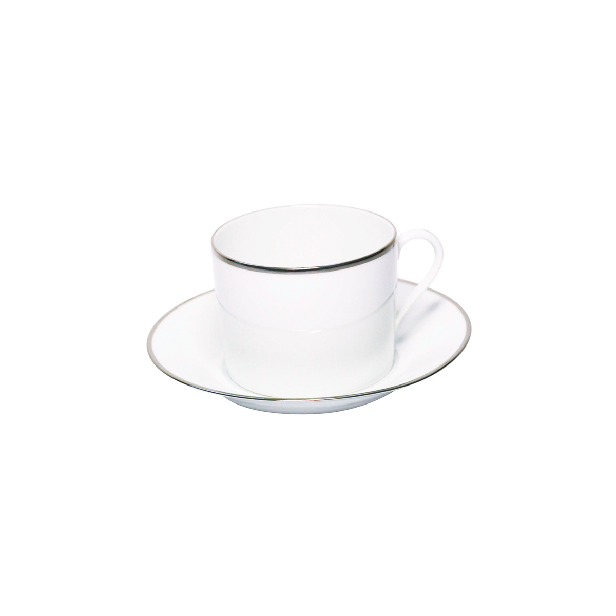 Set of 2 Cappuccino Cups and Saucers Orsay platinum